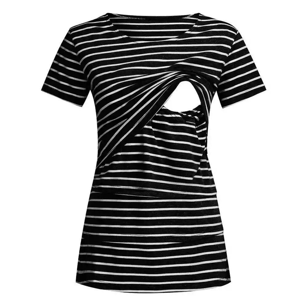 Striped nursing tee